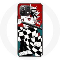 Maniacase Hoesje voor Xiaomi Mi 11 Lite Tanjiro Demon Slayer Kimetsu no Yaiba Anime Poster