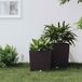 vidaXL Plantenbak met uitneembare bak rattan-look 21/32 l pp bruin