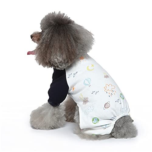 JRKJ Hond pyjama's huisdier kleding voor kleine honden kat pyjama hond puppy jumpsuit voor middelgrote honden slapen dragen warme kleding jas