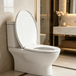 Abattant de toilette HomSeat haut de gamme de type O avec fonction de dégagement rapide, fabriqué en thermoplastique de haute qualité, 43 x 35,8 cm, 1 ensemble.