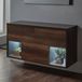 Hudson Reed Hoxton meuble vasque suspendu 120cm avec étagère ouverte - chêne foncé | avec éclairage LED