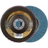 Rhodius 209494 LGZ F2 disque lamelle grain 40 inox, acier 10 pc.