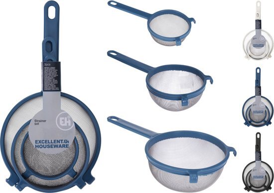 Excellent houseware Zeef Set 3-delig Assorti