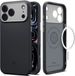 Spigen Nano Pop MagFit Hoesje Geschikt voor Apple iPhone 18 Pro / 17 Pro - Back Cover Compatibel met MagSafe / Qi2 - Zwart