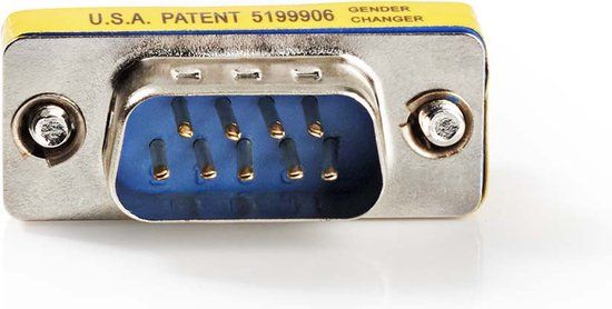 Nedis Seriële Adapter - Adapter - D-SUB 9-Pins Male - D-SUB 9-Pins Male - Vernikkeld - Metaal - Doos