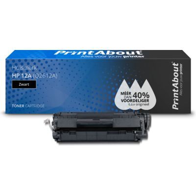 PrintAbout Huismerk HP 12A (Q2612A) Toner Zwart - Compatible