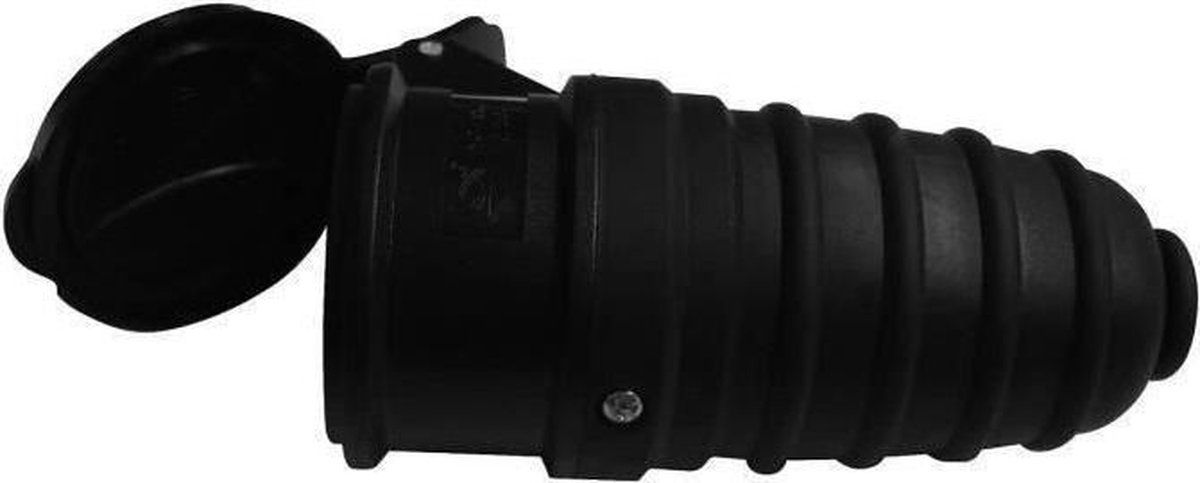 Les Outils ZENITECH waterdichte vrouwelijke stekker IP44 16A 2P + T zwart