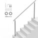 VEVOR Garde-corps en acier inoxydable main courante rampe balcon 1800x87x1060mm