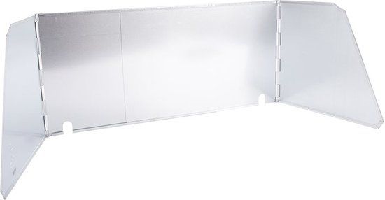 Bo-Camp Kookwindscherm - Staal - Verstelbaar - Zilver