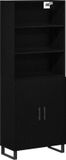 vidaXL Highboard Zwart Eiken 69,5 x 34 x 180 cm