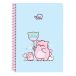 SAFTA S.A. PEMBE THE PINK CAT Cahier, 80 feuilles, A5, Rigide, 15,5 x 22 cm