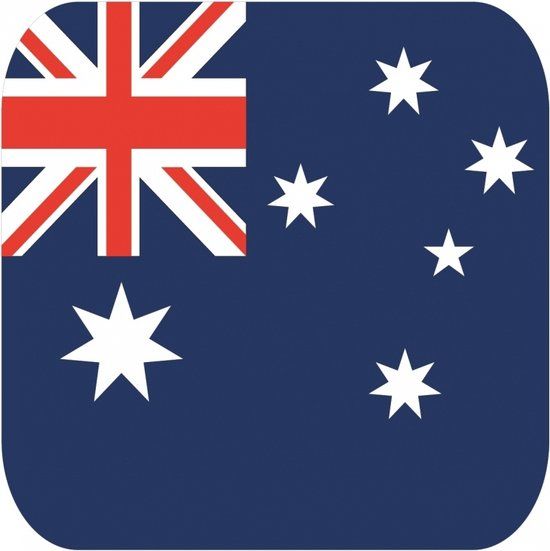 60x Bierviltjes Australische vlag vierkant - Australie feestartikelen - Bellatio Decorations