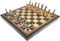 Italfama Ensemble exclusif 3-en-1 : jeu d'échecs égyptien + jeu de dames + jeu de backgammon