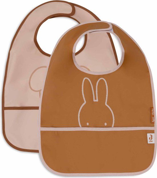 Jollein x Nijntje - Baby Slab Waterproof - Miffy Peekaboo Wild Rose - 2 Stuks