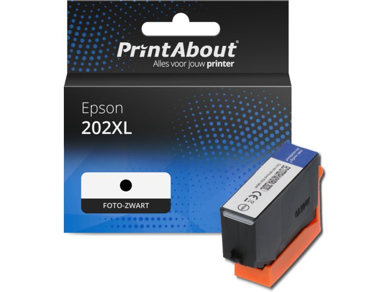 PrintAbout Inktcartridge 202XL Foto-zwart Hoge capaciteit geschikt voor Epson