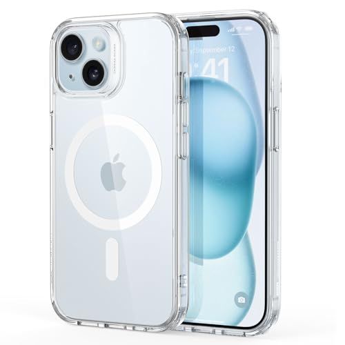 ESR Telefoonhoesje voor iPhone 15, compatibel met MagSafe, bescherming van militaire kwaliteit, vergeling, krasbestendige achterkant, magnetische telefoonhoes voor iPhone 15, klassieke serie
