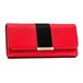 Peterson Portefeuille femme, Horizontal, Rouge, Similicuir, Protection RFID, 19x9 cm