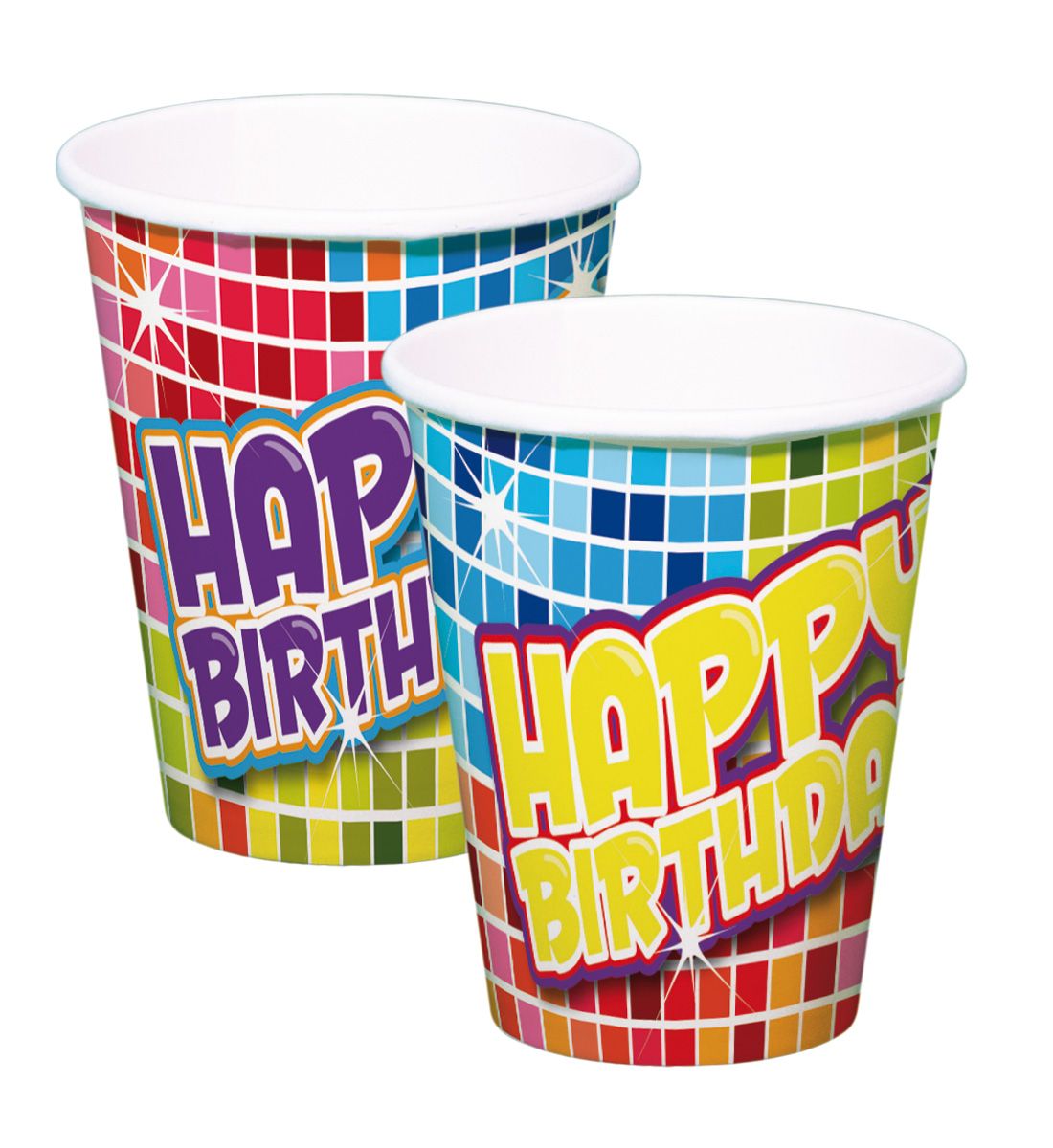 Folat Birthday Blocks Cups - 6 Pieces
