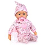 Interactieve Bayer Design Interactieve babypop, pratend, zacht lichaam, slaapogen, fopspeen | fles, 38 cm