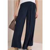 cecil Wide Legs broek met crêpe structuur