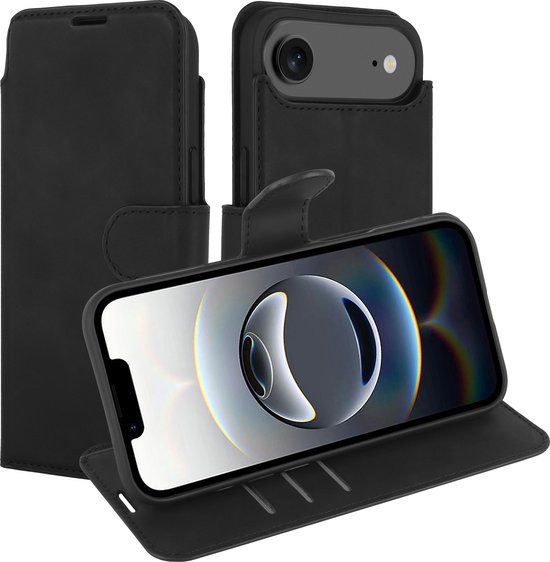 Just in Case PU-Leer Premium Book Case Zwart Apple iPhone Air