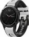 By Qubix - Geschikt voor Garmin bandje - 22mm Quickfit - Leer + Siliconen - Wit
