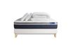 Actisom Sommier kit matelas Latex et mémoire de forme 140x190 blanc