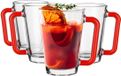 Glasmark Laura Rode Glazenset 4 stuks - 250ml - Glas - Rood