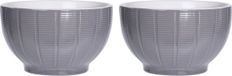 Excellent Houseware Soepkommen/serveer schaaltjes - 2x - Venice - Keramiek - D14 x H8 cm - Ivoorwit