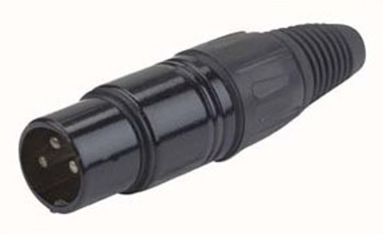 DAP Audio Audio N-CON zwarte 3-polige XLR male connector, zwarte eindkap Home entertainment - Accessoires