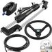 Latios Kit de direction hydraulique pour bateau - Système de direction complet - Pompe de direction 300 ch - Vérin de direction en aluminium - Volant 34,3 cm - Flexible de direction hydraulique 25,4 cm