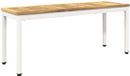 vidaXL Tuinbank 108,5 x 35 x 45 cm Massief Acaciahout Wit Rechthoekig