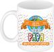 Bellatio Decorations Naam mok papa Riley - wit - de beste - keramiek - 300 ml - Vaderdag - cadeau