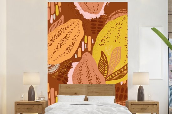 Nr1Wallpaper Behang - Fotobehang Cacao - Patroon - Abstract - Breedte 170 cm x hoogte 260 cm