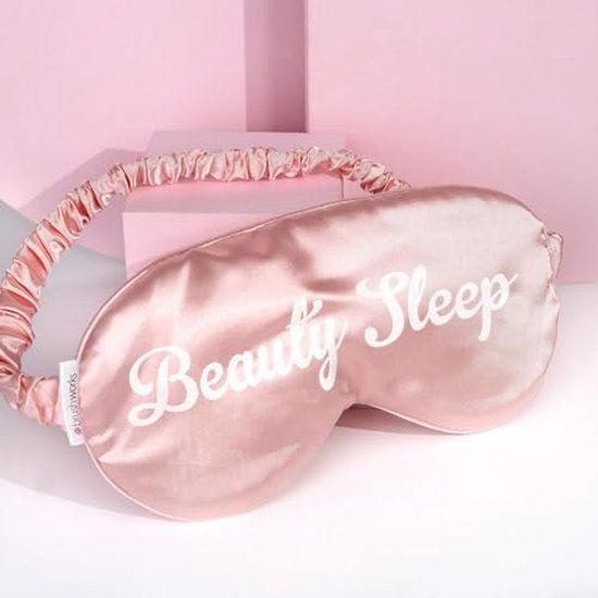Brushworks Satijnen slaapmasker, roze, eenheidsmaat