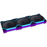 Lian Li UNI FAN SL FLEX Wireless Reverse Blade 120 mm PWM-ventilator | zwart, verpakking van 3