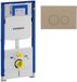 Geberit Duofix Inbouwreservoir UP320 met QeramiQ push bedieningsplaat - wand 112cm - ronde knoppen - kunststof taupe mat