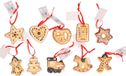 Bellatio Decorations G. Wurm Gmbh + Co. Kg Kersthangers set van 10 stuks kerstkoekjes ornamenten 5 cm