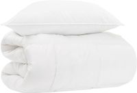 vidaXL - Couverture - Ensemble - 2 - pièce - 140 - x - 200 - cm - Toutes - saisons - Bambou - Blanc