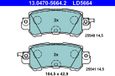 ATE Set plaquettes de frein arrière 13.0470-5664.2