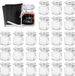 Oak & Steel 24 pots à épices en verre avec couvercle à bascule - 100ml