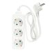 Benson Stekkerdoos - 3-voudig - randaarde (RA) - wit - 1 meter kabel - verlengsnoer