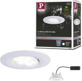 Paulmann Lampe encastrable LED Calla orientable IP65 ronde 90 mm 6W 530lm 4000K Blanc mat