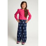 LOOXS little kanten rechtvallende longsleeve met print - roze