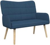 vidaXL 2-Zits Sofa Blauw 115 x 61 x 87 cm Stof