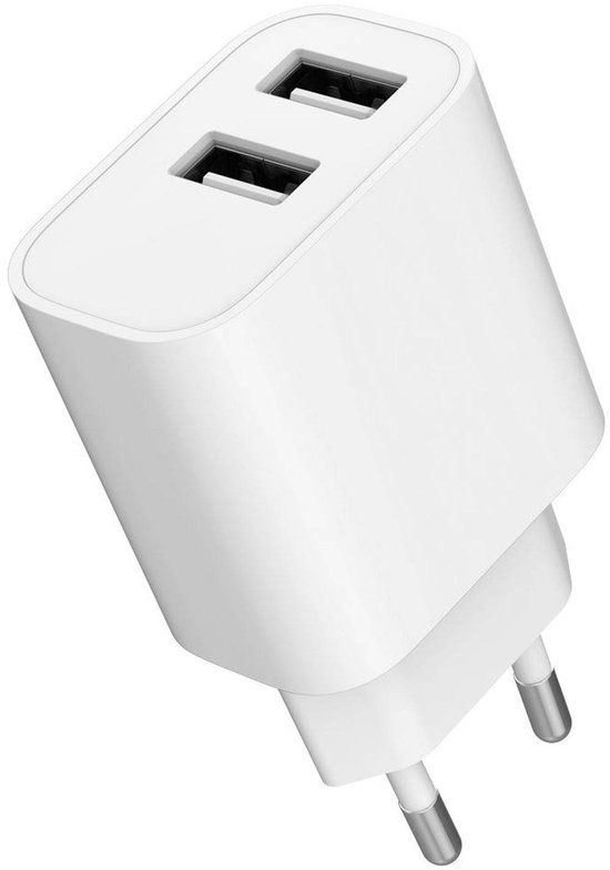 Gembird 2-Poorts Universele USB-Oplader 2.4A - Compact Design - Wit
