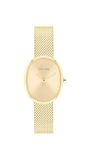 Calvin Klein Montre plaquée or Euphoria pour femme | Cadran radial brossé, bracelet en maille, SKU : 25100174