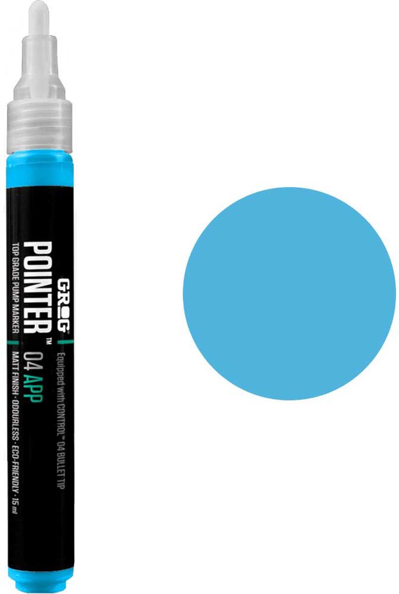 Grog Pointer 04 APP - Verfstift - Acrylverf op waterbasis - medium punt van 4mm - Iceberg Blue