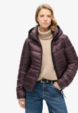 Superdry - Gewatteerde Fuji-jas met capuchon - Dames - Smoky aubergine purple