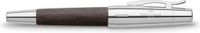 Faber-Castell Vulpen E-motion Chroom/Bruin Perenhout B Zwart